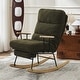 preview thumbnail 7 of 16, Modern Teddy Gliding Rocking Chair for Nursery, Living Room, Bedroom Green