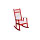 Poly Classic Porch Rocker - Bright Red with White Accents