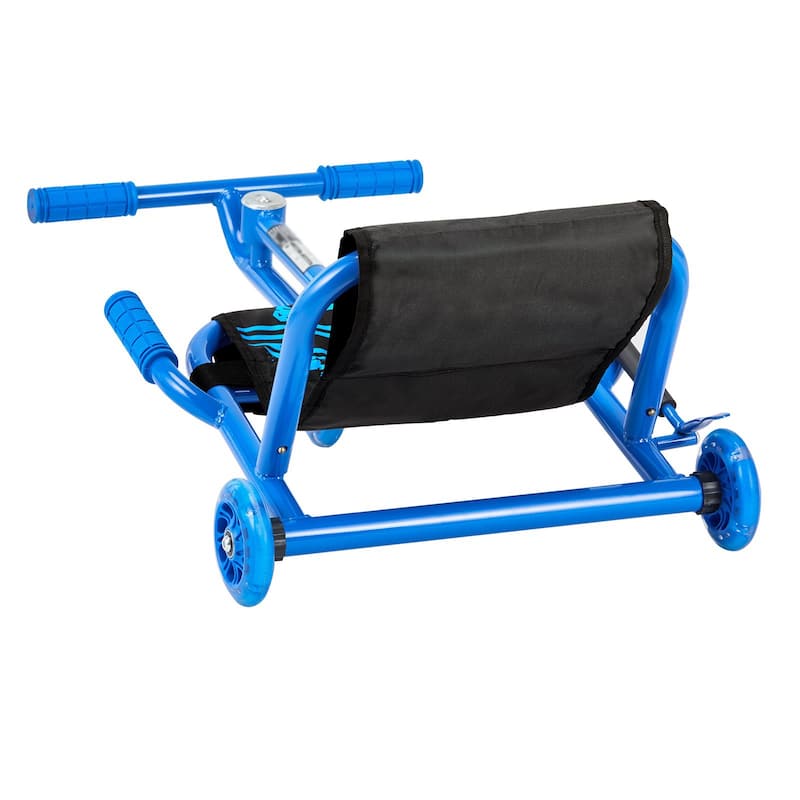 Ride on Scooter Zig-Zag Motion Drift Cart with Comfortable Handle and Steel Frame Ideal for Kids - 37.8” x 17.3” x 11.2”