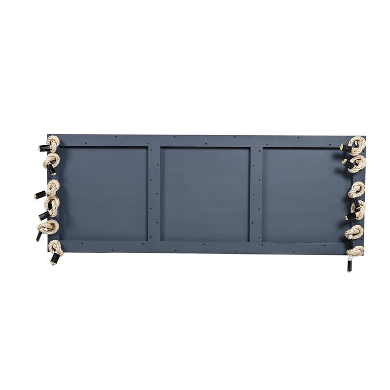 Anmytek Hanging Porch Swing Bed Acacia Wood with Cushion 400 lb Capacity Outdoor Patio Hammock