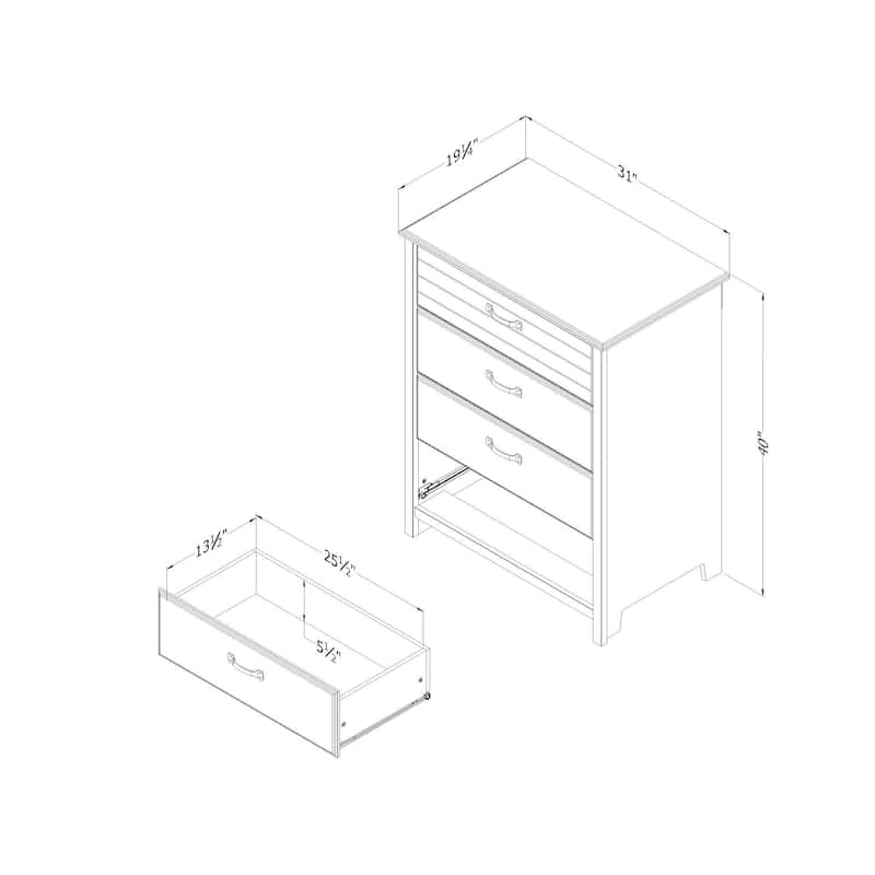 South Shore Ulysses 4-Drawer Chest