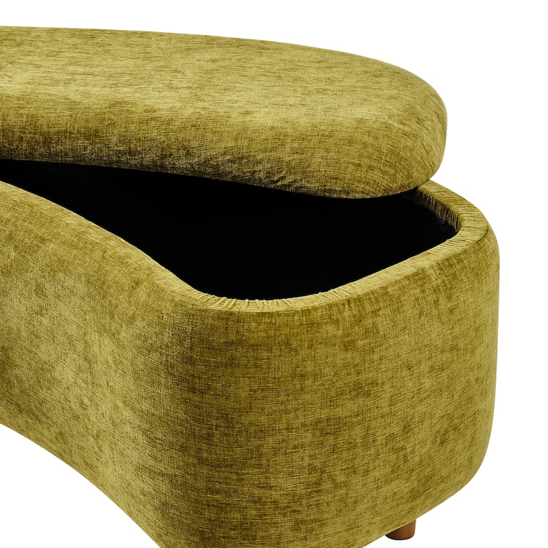 NPD Furniture Leony Chenille Storage Bench