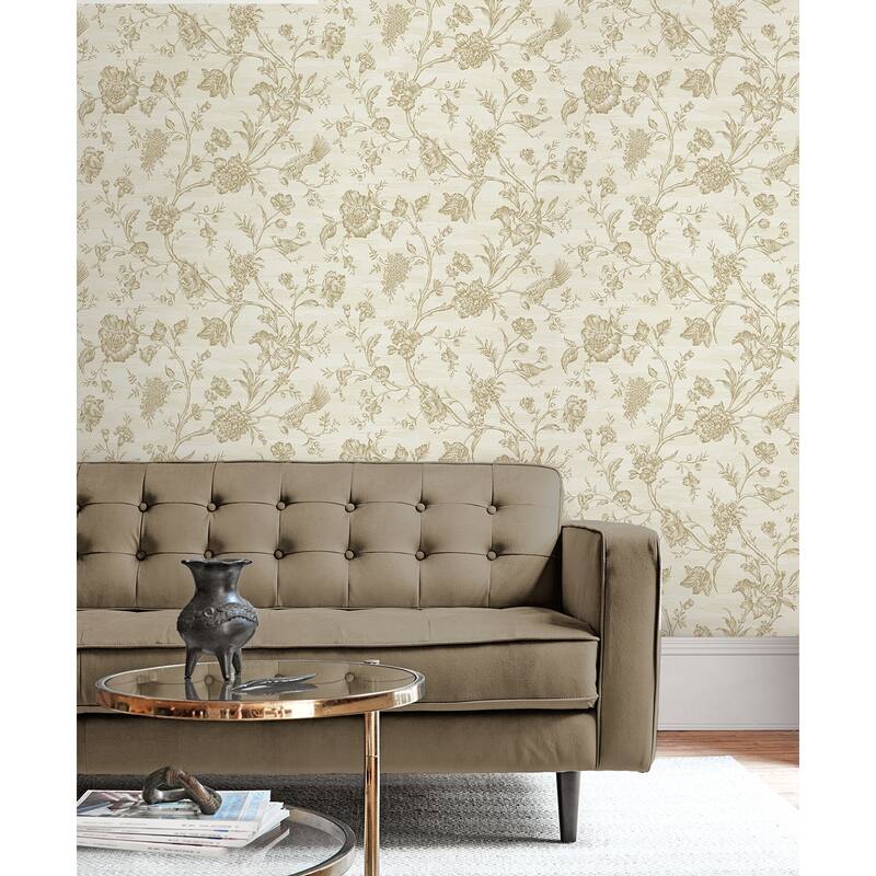 Seabrook Designs Stoney Brook Floral Unpasted Wallpaper