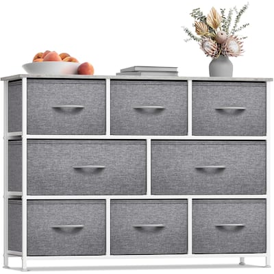 Sorbus 8 Drawer Dresser (Wood Top)