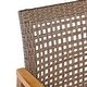 preview thumbnail 27 of 28, Hampton Outdoor Wood/Wicker Club Chair (Set of 2) by Christopher Knight Home