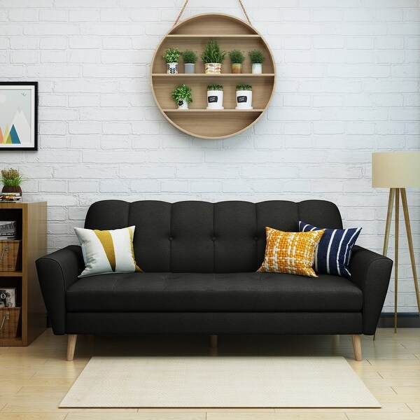 Treston Mid Century Fabric Sofa by Christopher Knight Home. Opens flyout.