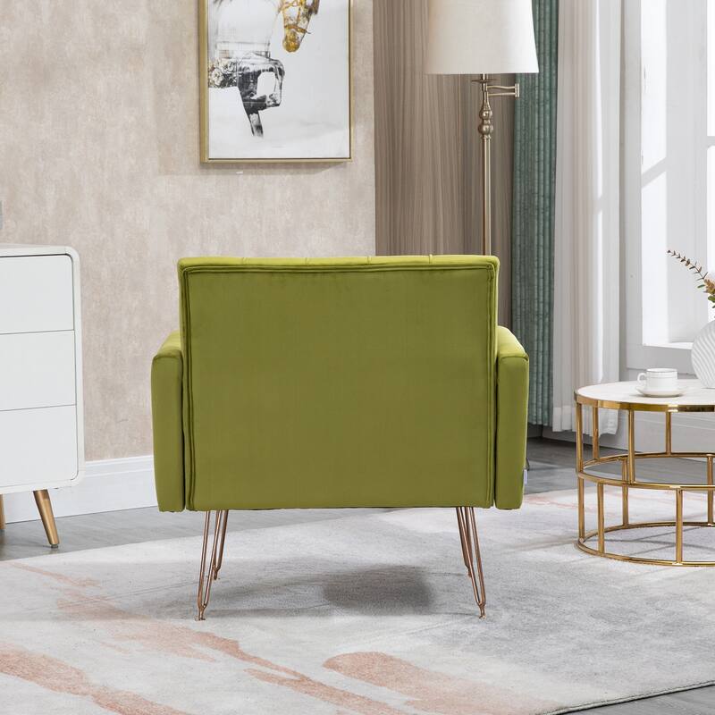 Modern Velvet Single Reading Chairs with Arm Set of 2