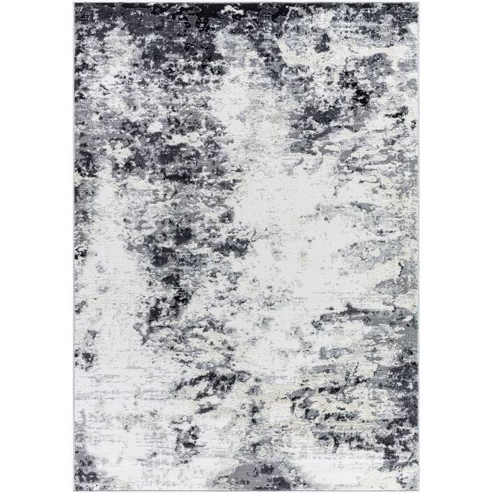 Livabliss Siyah Modern Area Rug - 7'10" x 10' - Black/Grey
