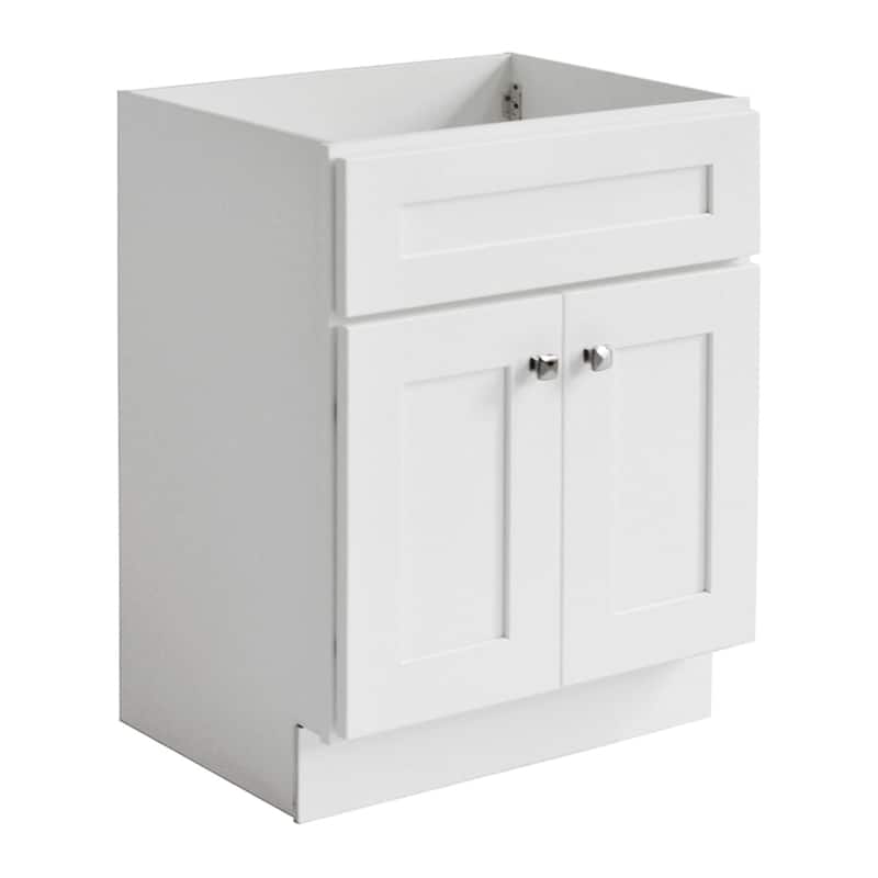 Design House 215616 Brookings 24" Single Free Standing Vanity Cabinet - White - Painted