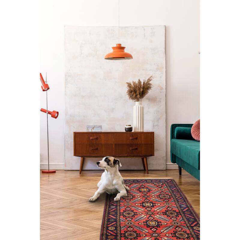 ECARPETGALLERY Hand-knotted Andelz Light Red Wool Rug - 3'1 x 6'9