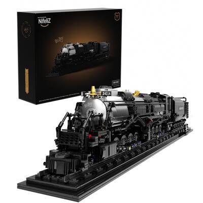 Big Boy Locomotive, Articulated Steam Locomotive Building Block Set, Legendary Steam Train Display Kit for Gift Giving