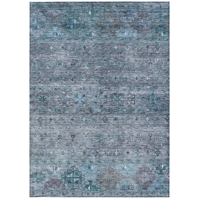 HomeRoots Floral Transitional Rectangle Outdoor Rug