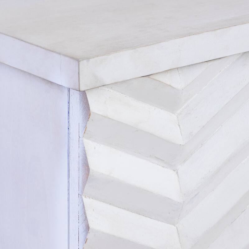 Elk Home Brendle Whitewash Wood 61.5 Inch Wide Credenza