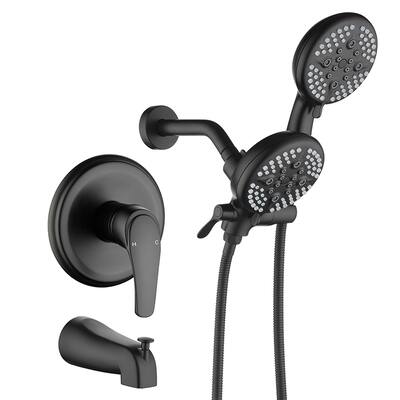 5-Function Shower System With Dual Shower Head&Tub Shower Faucet, And Brass Pressure Balance Valve