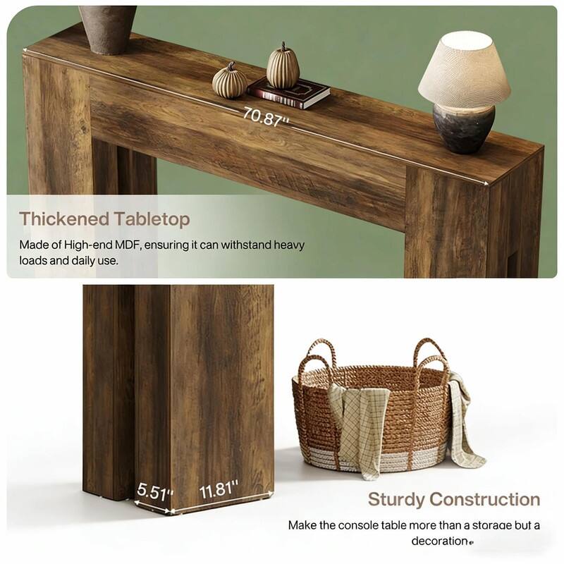 Rustic Wooden Console and Hallway Table