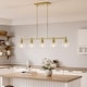 preview thumbnail 30 of 56, 4/5-Light Kitchen Island Pendant Light Fixture with Clear Glass Shades
