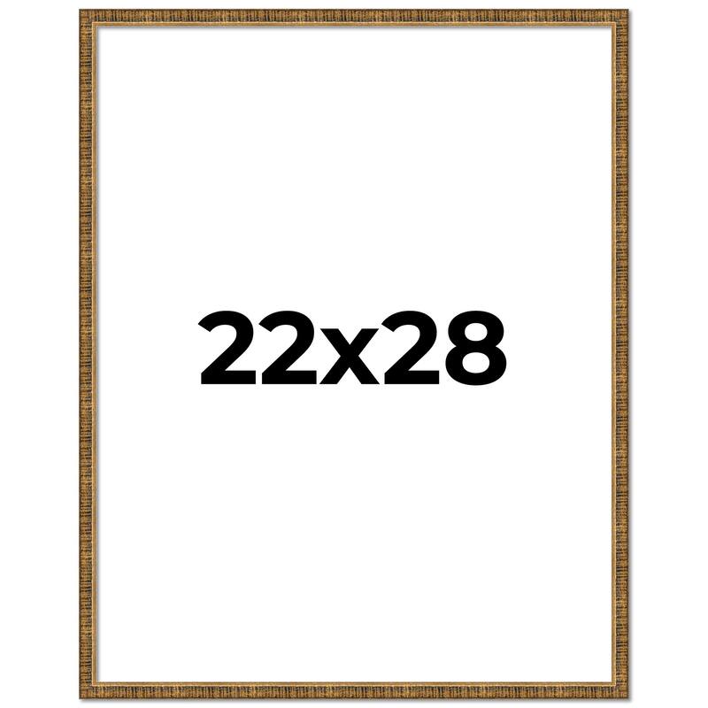 22x28 Frame Gold Solid Wood Picture Frame - Complete Modern Photo