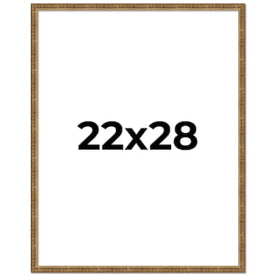 22x28 Frame Gold Solid Wood Picture Frame - Complete Modern Photo