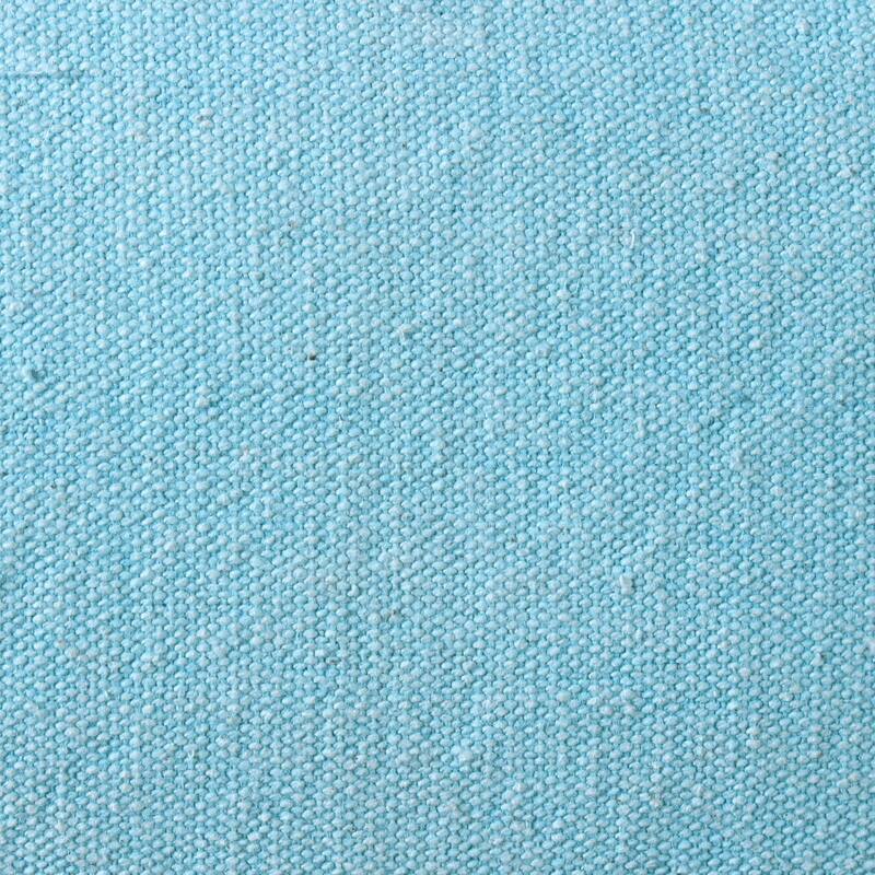 Hand Woven Embroidered Edge Square Throw Pillow - 20" - Blue