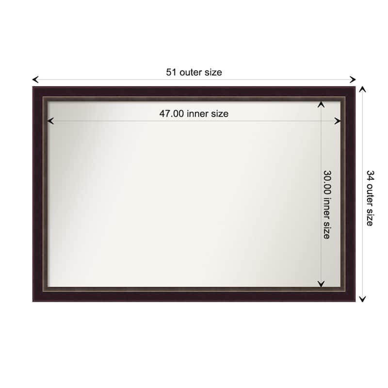 Oversized Wall Mirror Choose Your Custom Size - Signore Bronze Frame