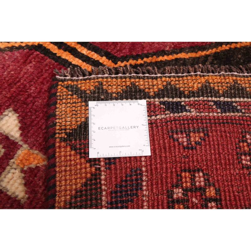 ECARPETGALLERY Hand-knotted Melis Dark Magenta Wool Rug - 4'10 x 9'5