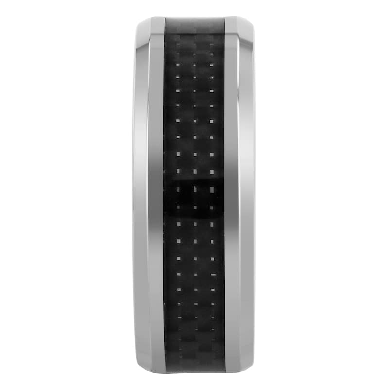 Steel Nation Stainless Steel Carbon Fiber Center 8mm Band