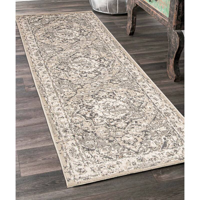 ECARPETGALLERY Machine Woven Priya Grey Area Rug