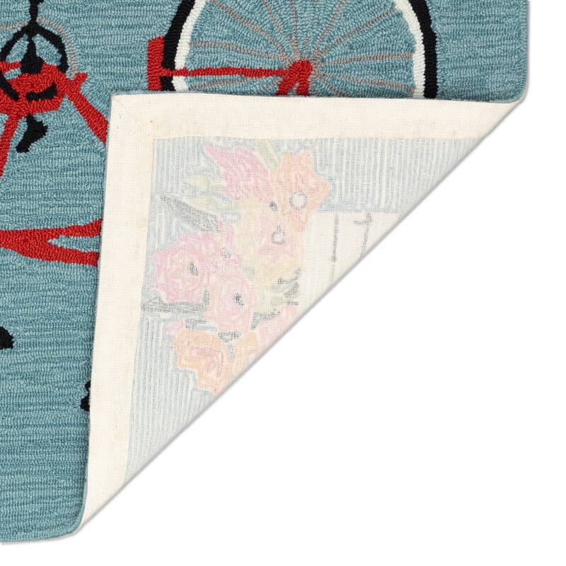 Liora Manne Frontporch Bike Ride Indoor/Outdoor Rug