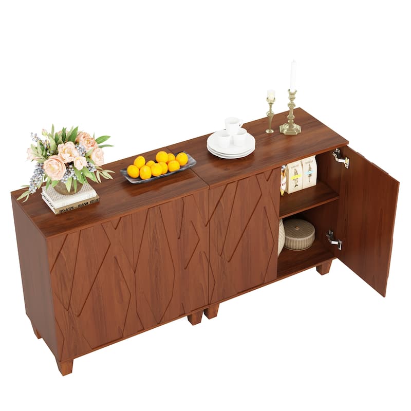 55-inch Sideboard Buffet Cabinet with Storage for Kitchen Dining Room