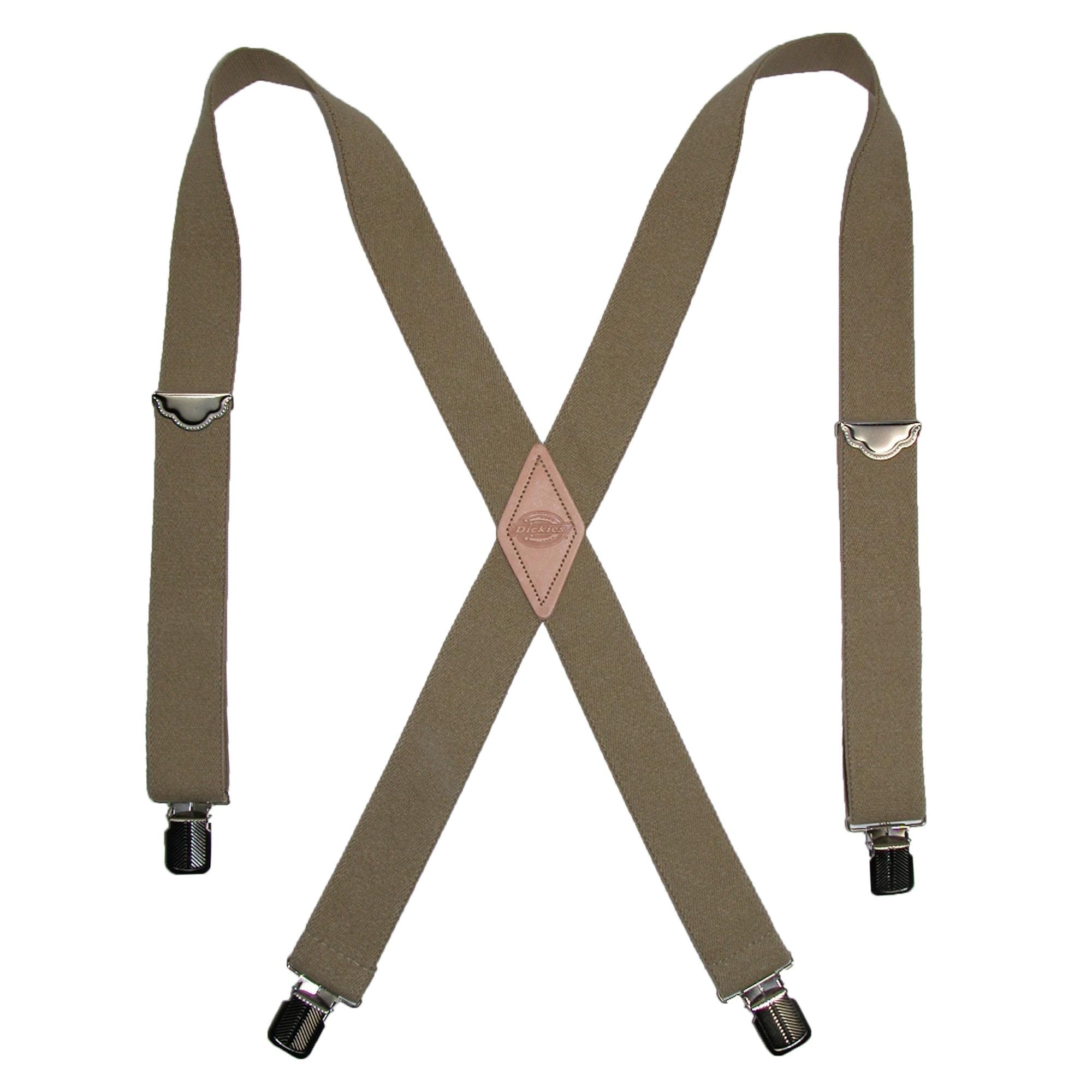 Dickies Men/'s Perry Suspenders Beige One Size New Free Shipping