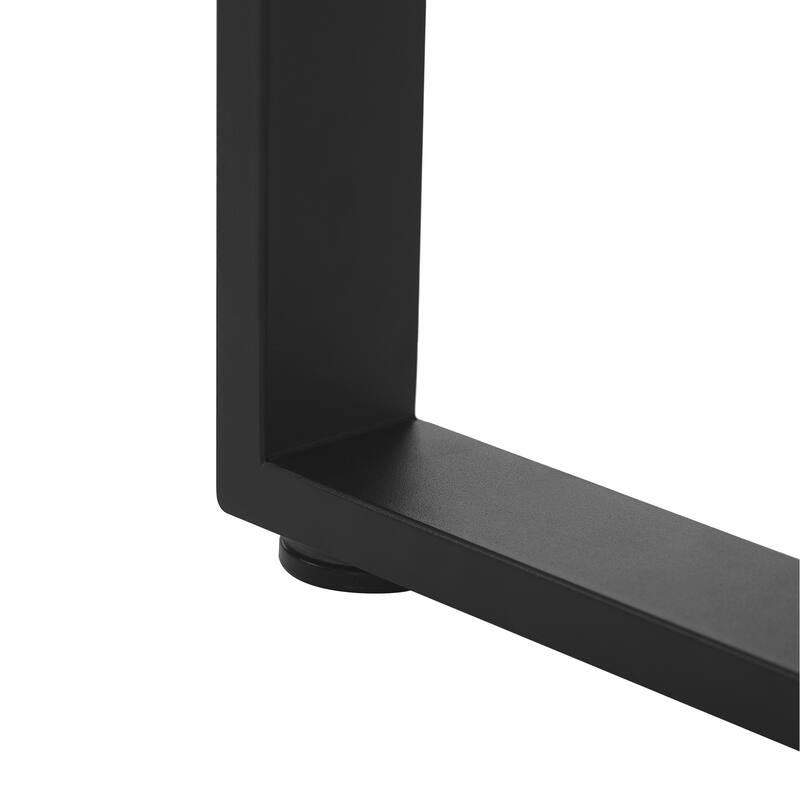 Roomfitters 59" Wood Bench, Modern Farmhouse Entryway Bench with Metal Legs, Bedroom End Seating, Kitchen Dining Bench