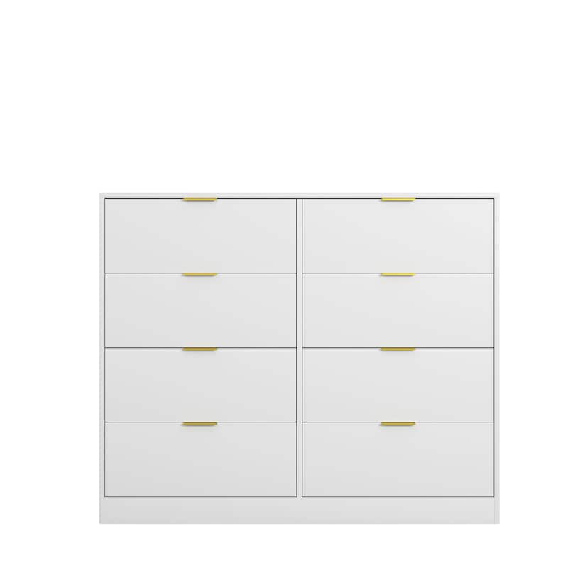 8-Drawer Dresser for Bedroom, Modern Wood Drawer Chest for Closet, Living Room & Hallway Organization