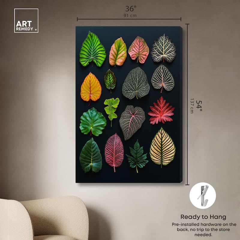 Leaf Lexicon Canvas by Art Remedy, Gallery Wrapped