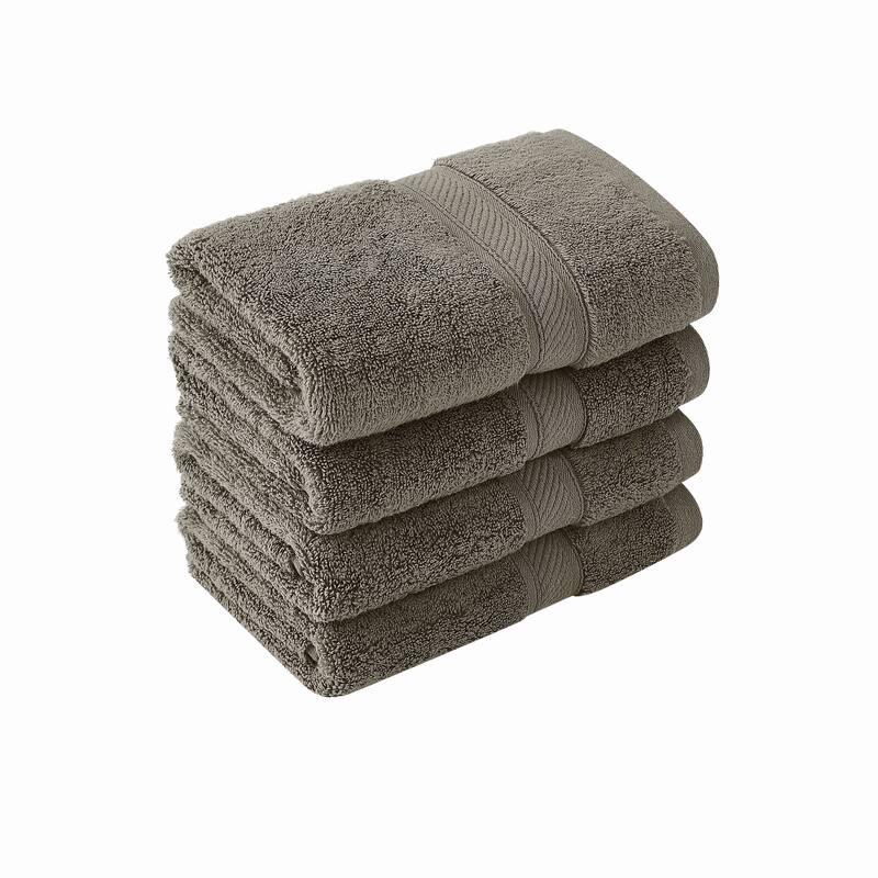 Royal Velvet Regal Plush Towel Collection - 4 Bath Towels - Dark Grey