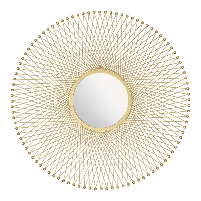 Golden Sands Round Mirror Gold - N/A