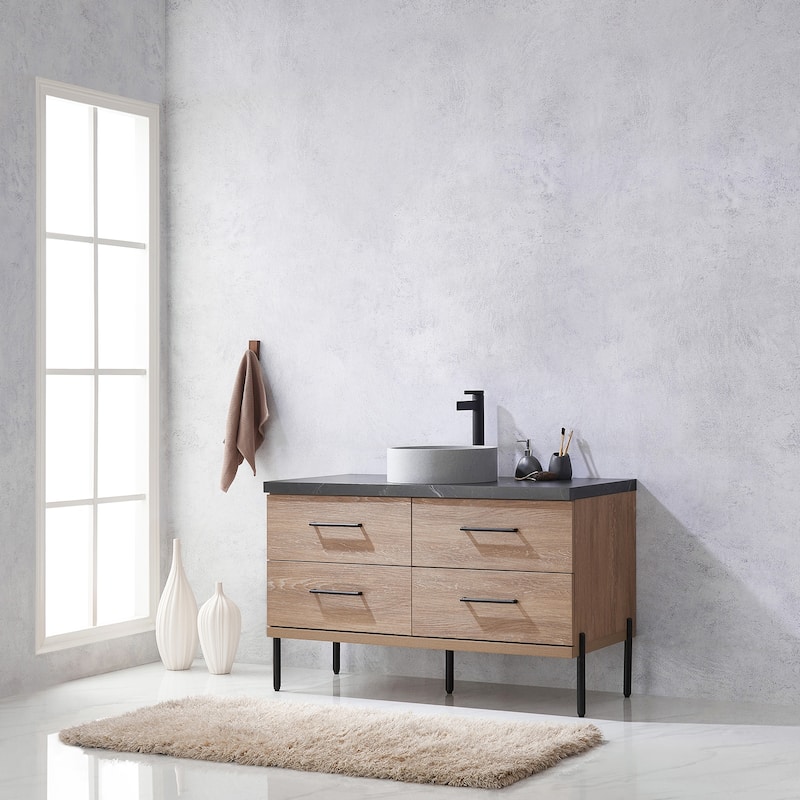 Trento Bath Vanity with Sintered Stone Top with Concrete Sink (C)