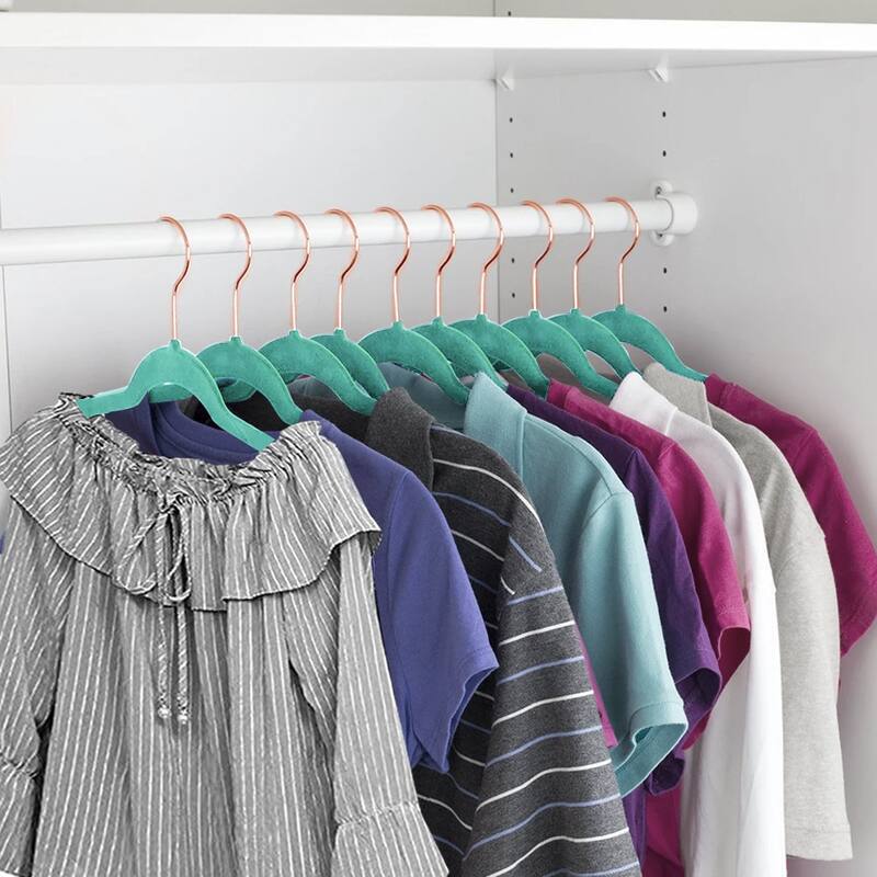 100 Pack Hanger Sets Heavy Duty Velvet Hangers Non Slip &Ultra Thin, Six Colors Option Clothes Hangers