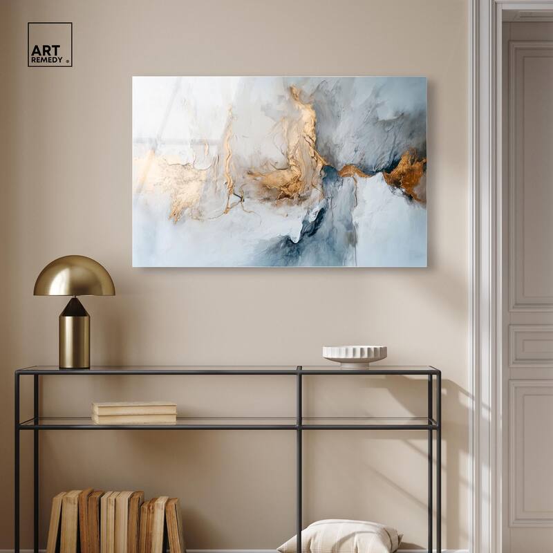 Canvas of Golden Shades Acrylic by Art Remedy, Ready to Hang