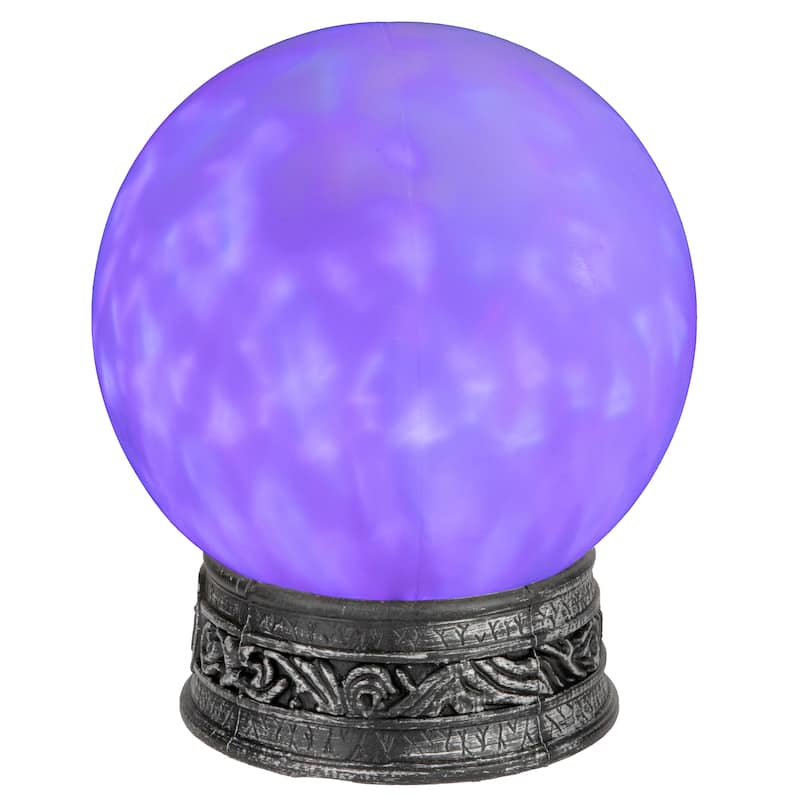 8" LED Lighted Mystical Crystal Ball with Sound Halloween Decoration