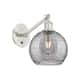 Option Brushed Satin Nickel / Light Smoke Deco Swirl