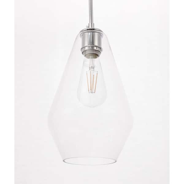 slide 2 of 13, Elegant Lighting Gene Single Light 7" Wide Mini Pendant with Clear