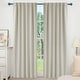 preview thumbnail 51 of 109, Deconovo Back Tab Blackout Curtains (2 Panel) 38W x 45L - Light Beige