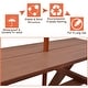 preview thumbnail 4 of 6, Children Outdoor 4 Seat Kids Picnic Table Bench w/ Folding Umbrella