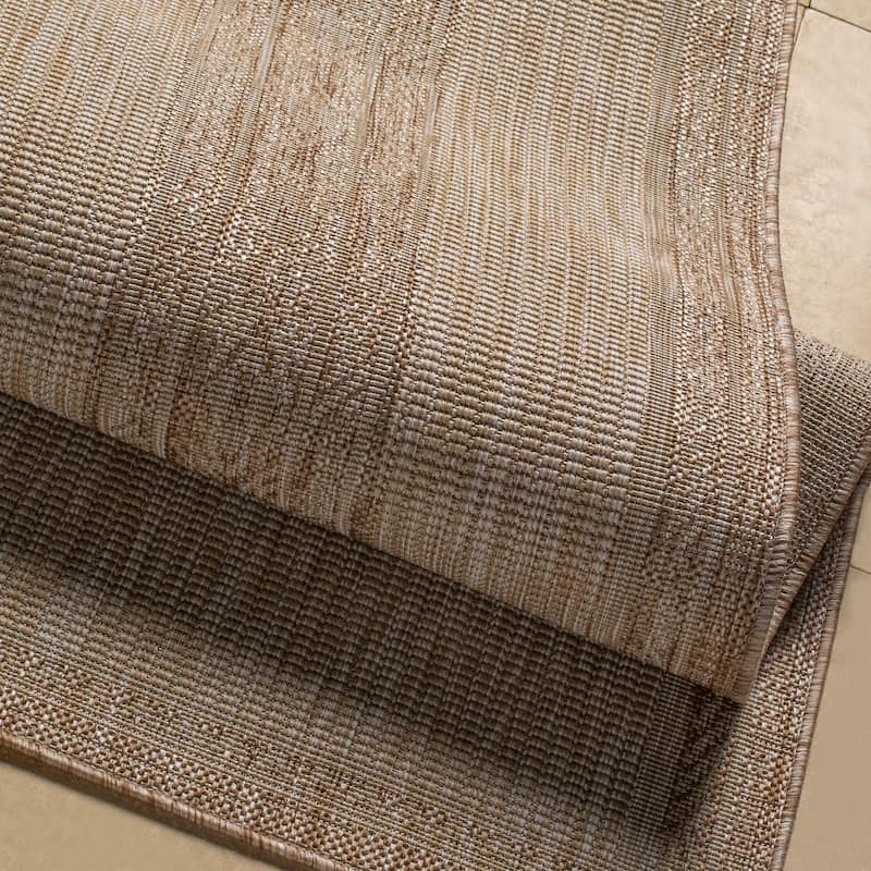 Livabliss Yadgar Subtle Stripes Indoor/ Outdoor Area Rug