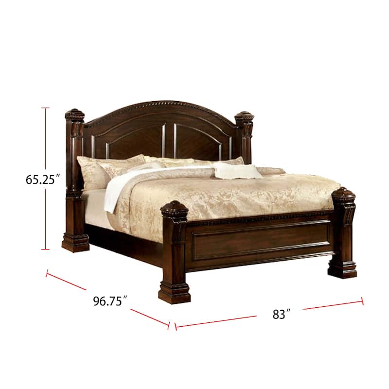 Wooden Bed in Cherry Finish