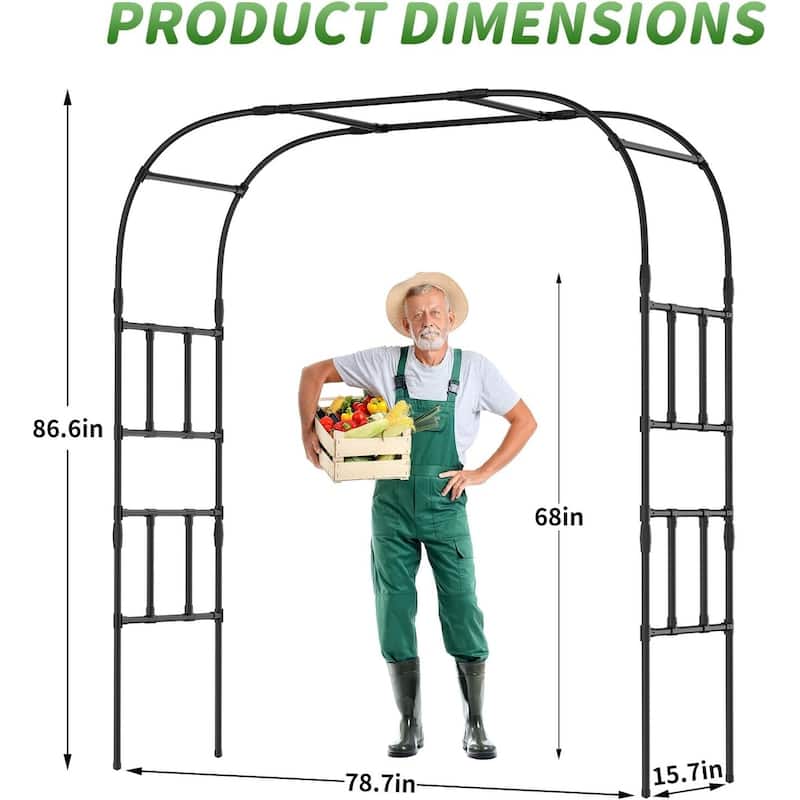 Garden Arch Trellis for Climbing Plants, Large Arch Arbor Trellis