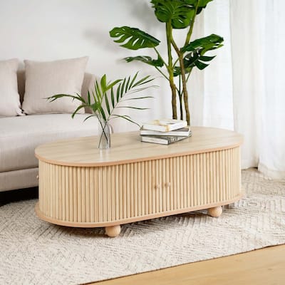 Elegant Storage Side Table with Retro Charm