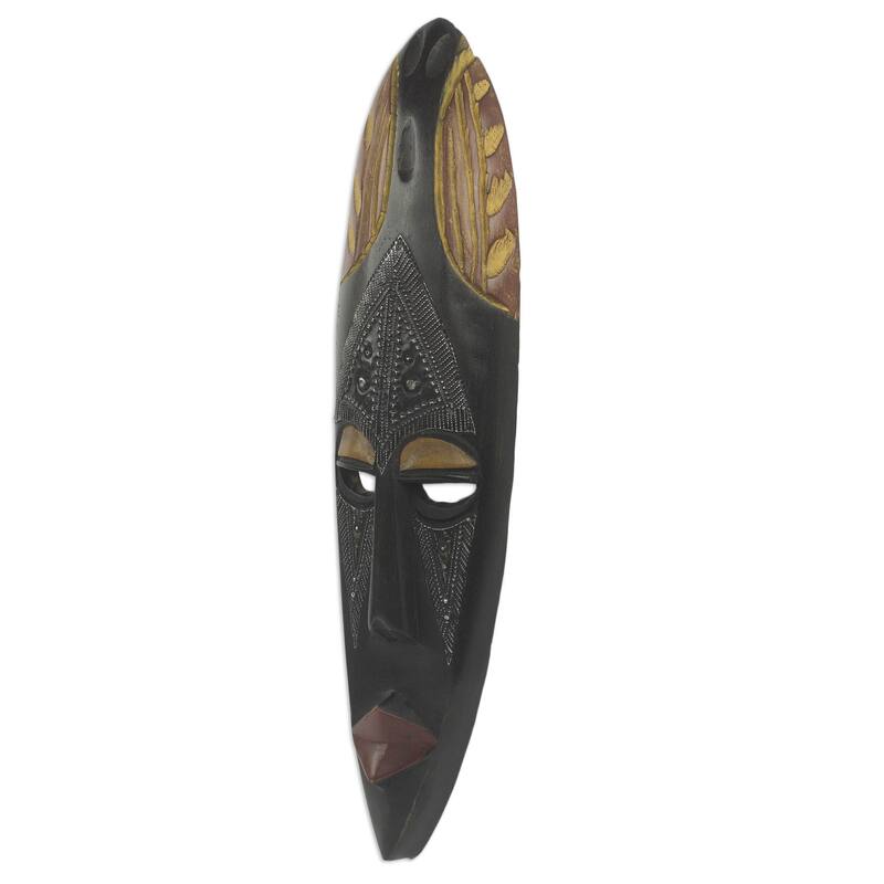 Novica Handmade Symbol Of Togetherness African Wood Mask