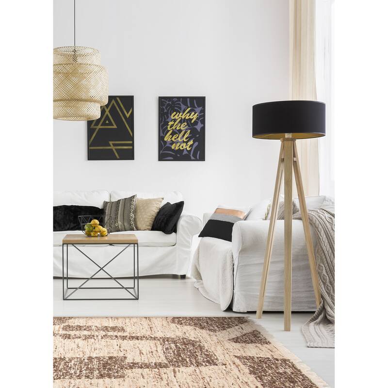 ECARPETGALLERY Braid weave Sienna Beige Wool Rug - 5'7 x 7'9