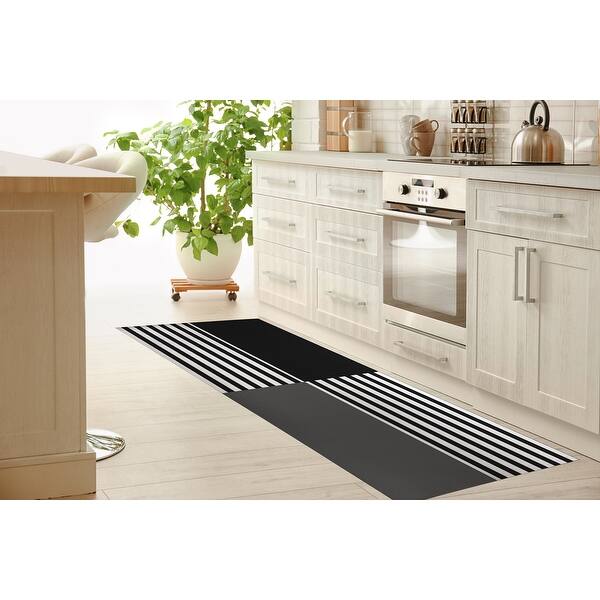 DASH BLACK and WHITE Kitchen Mat by Kavka Designs Bed Bath & Beyond 30585936
